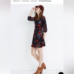 Madewell dress size L . 100% SILK